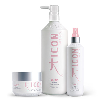 Pack I.C.O.N. Cure Shampoo + Condtioner + Spray