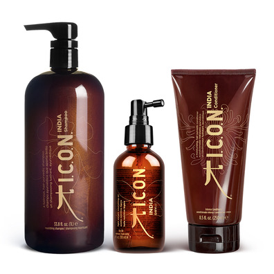 Pack I.C.O.N. India Dry Oil + Champú 1000ml + Conditioner 250ml