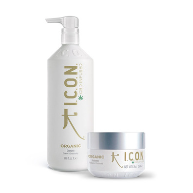 Pack I.C.O.N. Organics Shampoo 1L + Treatment 250gr