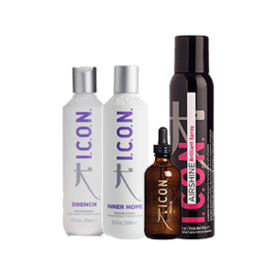 Pack ICON Drench + Inner Home 250 ml + India Hair Oil + ICON Airshine
